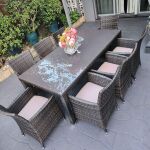 Gorgeous 8 seater wicker outdoor table and 8 chairs