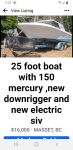 25- foot boat with 150 mercury