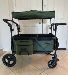 Kids Stroller Wagon Canopy with Cooler Bag and Parent Organi
