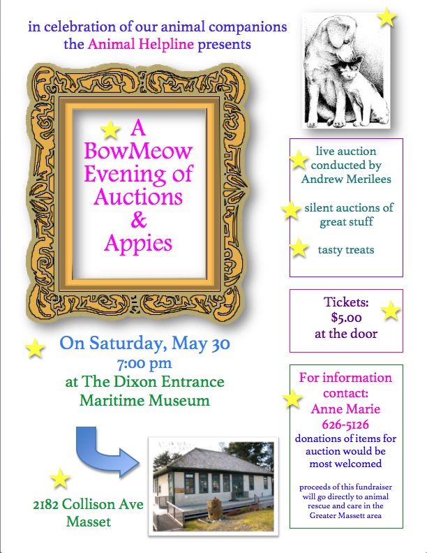 Animal Helpline Fundraiser A BowMeow Evening of Auctions and Appies