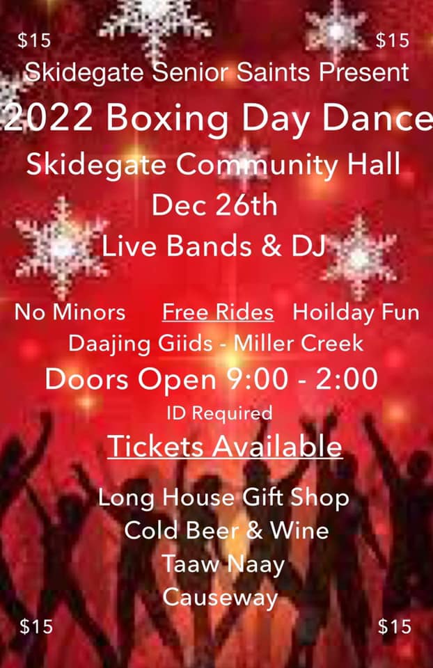 Skidegate Senior Saints Present..2022 Boxing Day Dance