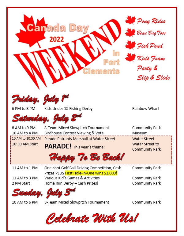 Canada Day Weekend in Port Clements