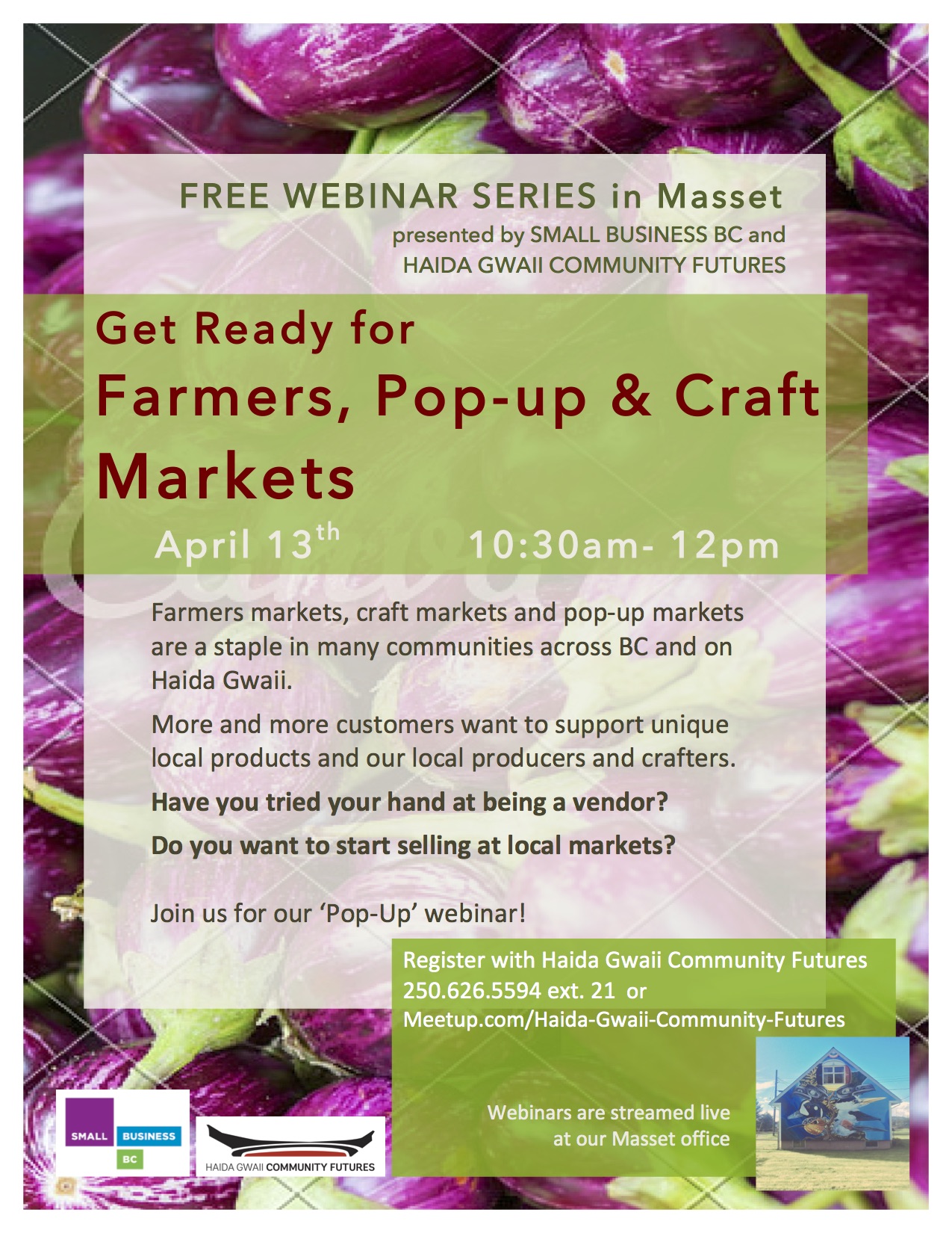 WEBINAR Get Ready for Farmers, PopUp & Craft Markets