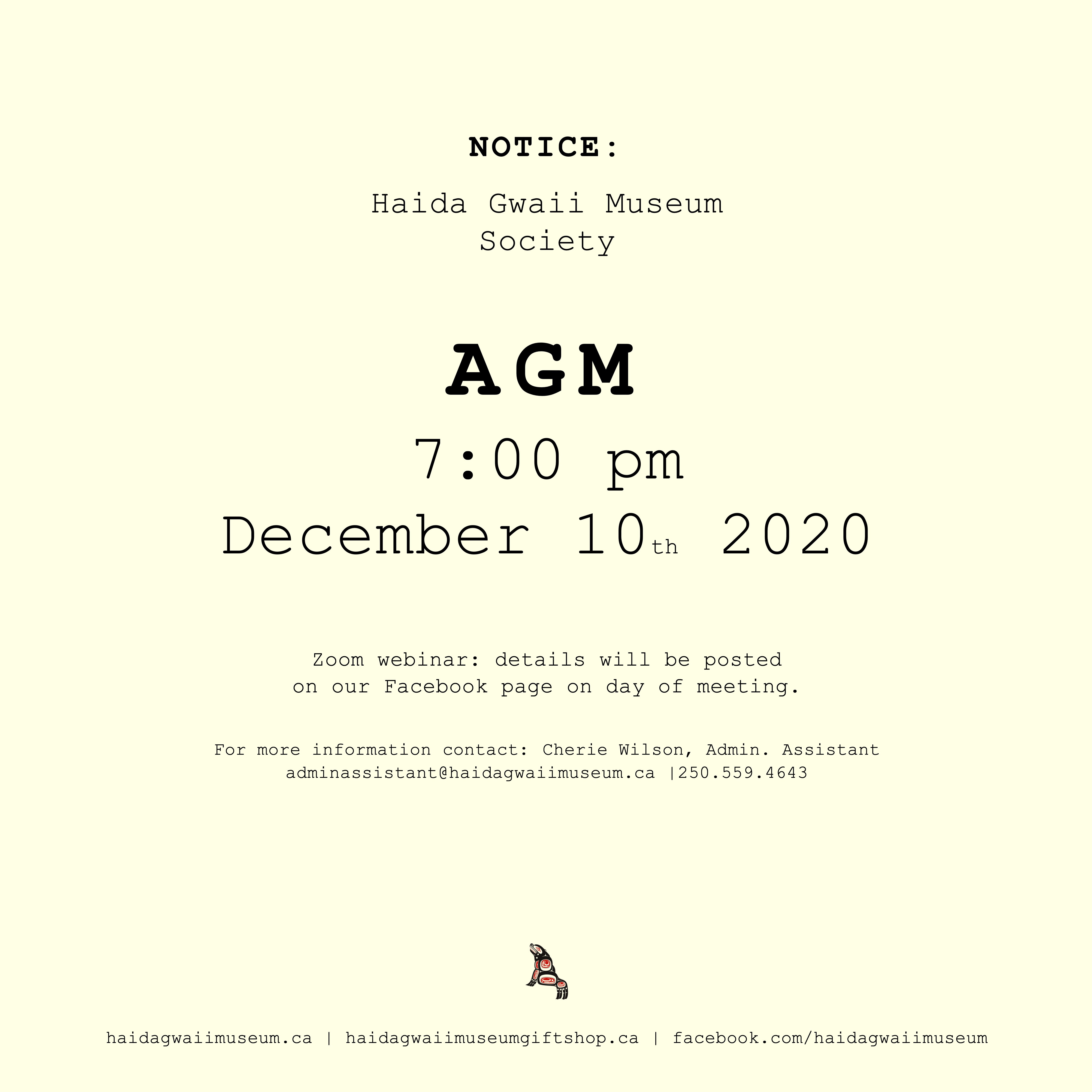 Haida Gwaii Museum Society AGM