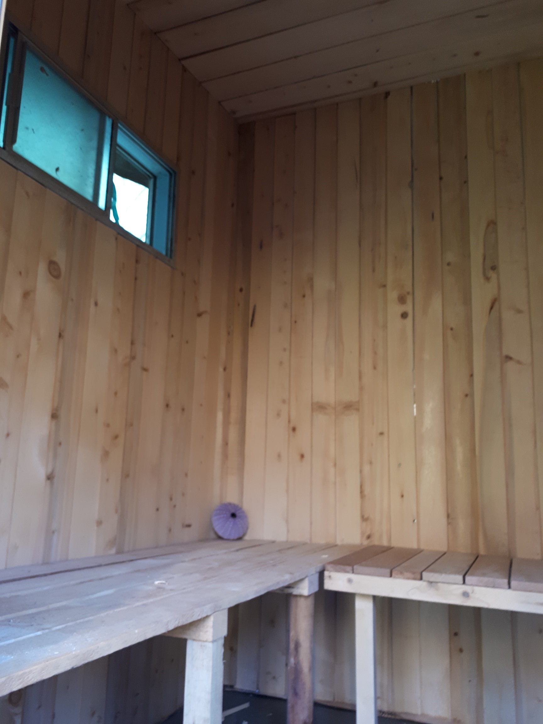 Community Sweat in a cedar sauna