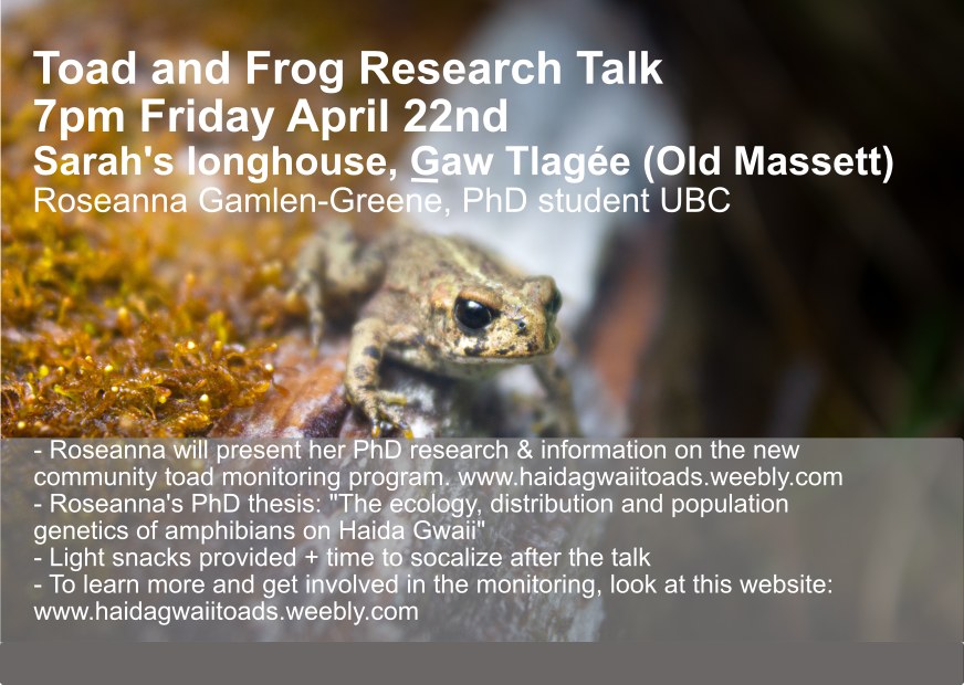 Toad and Frog Research Talk